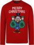 MC2 Saint Barth Kerst Scooge Trui Fw23 Regular Fit Rood Heren - Thumbnail 1