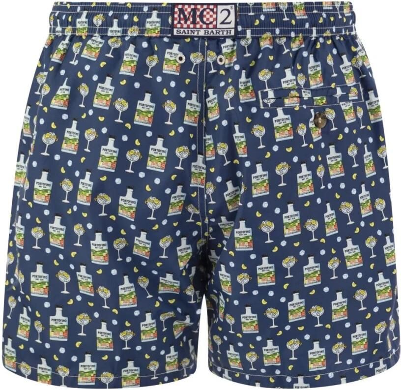 MC2 Saint Barth Blauwe Polyester Heren Zwembroek Blue Heren