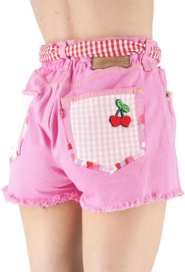 MC2 Saint Barth Dames Denim Patch Shorts Pink Dames - Foto 2