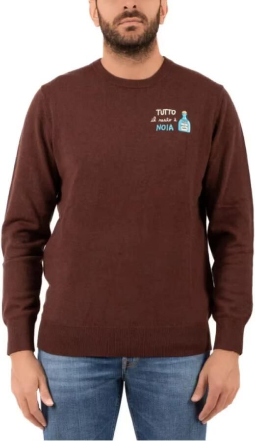MC2 Saint Barth Heren Heron Light Geborduurde Trui Brown Heren
