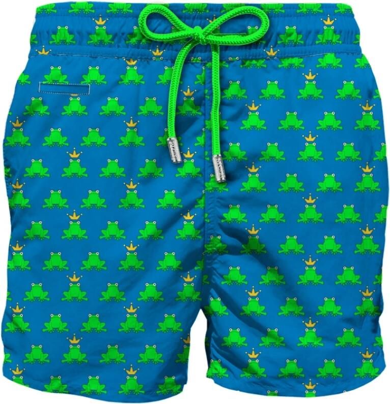 MC2 Saint Barth Lichtgewicht herenzwemkleding Lighting Micro Fantasy Frog Print Multicolor Heren