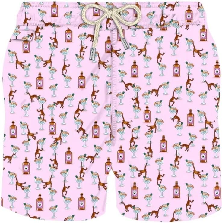 MC2 Saint Barth Lichtgewicht zwemkleding voor heren met Gin en Monkey Print Multicolor Heren
