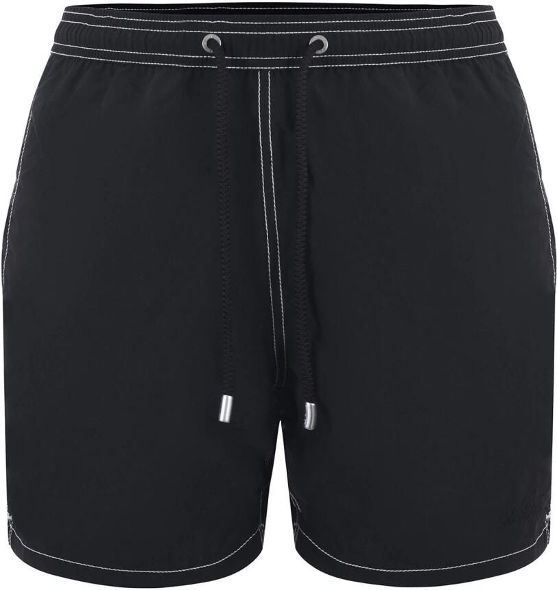 MC2 Saint Barth Nylon Kostuum Zwart Elastische Taille Black Heren