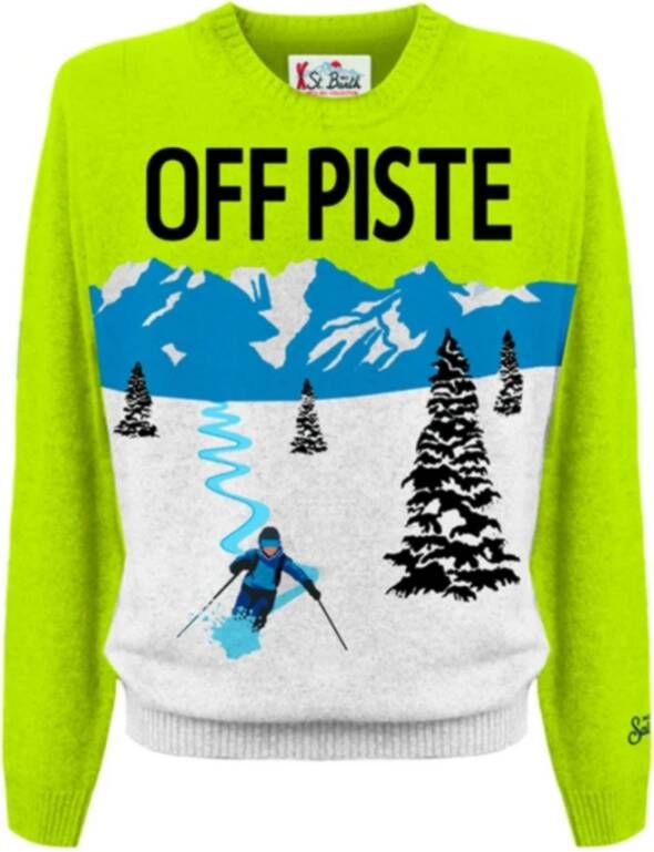 MC2 Saint Barth Off Piste Skier Crewneck Sweater Groen Heren