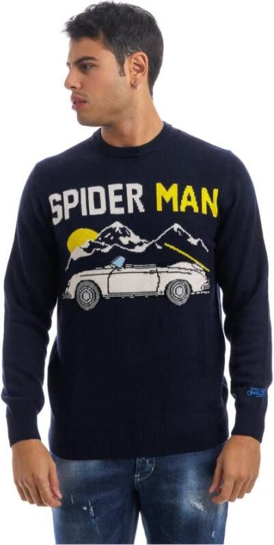 MC2 Saint Barth Round-neck Knitwear Blauw Heren