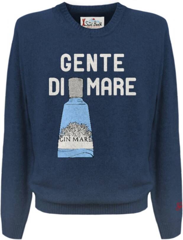 MC2 Saint Barth Round-neck Knitwear Blauw Heren