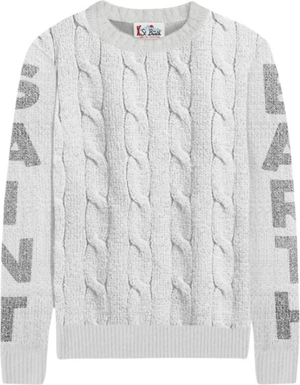 MC2 Saint Barth Round-neck Knitwear Grijs Dames