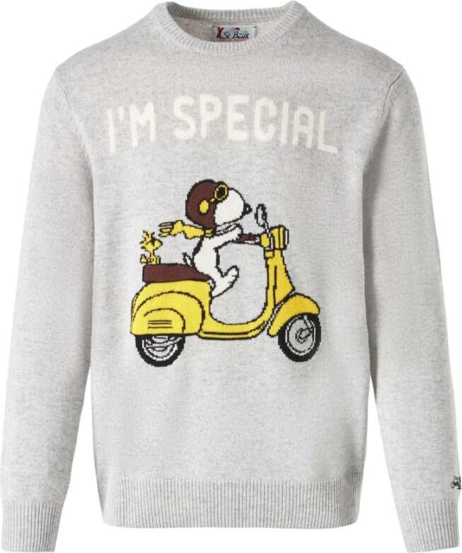 MC2 Saint Barth Round-neck Knitwear Grijs Heren