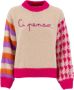 MC2 Saint Barth Dameskleding Gebreide kleding Ci Penso 1177e Emb Aw23 Beige Dames - Thumbnail 1