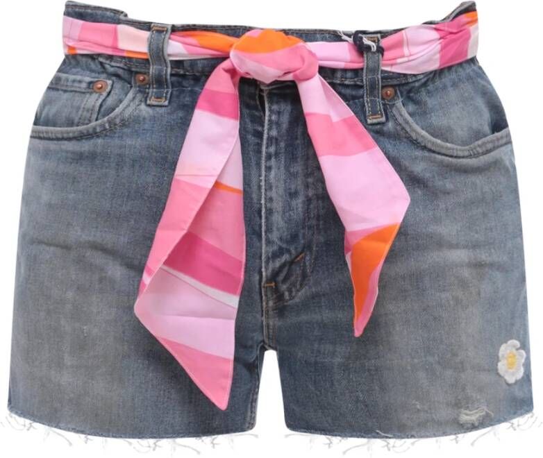 MC2 Saint Barth Denim Shorts Blauw Dames
