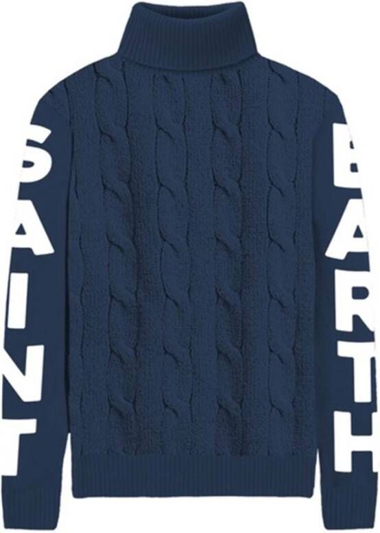 MC2 Saint Barth St Barth 61 Turtle Neck Sweater Blauw Heren