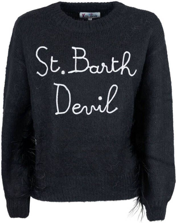 MC2 Saint Barth Round-neck Knitwear Zwart Dames