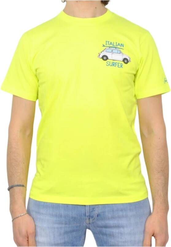 MC2 Saint Barth T-Shirts Yellow Heren