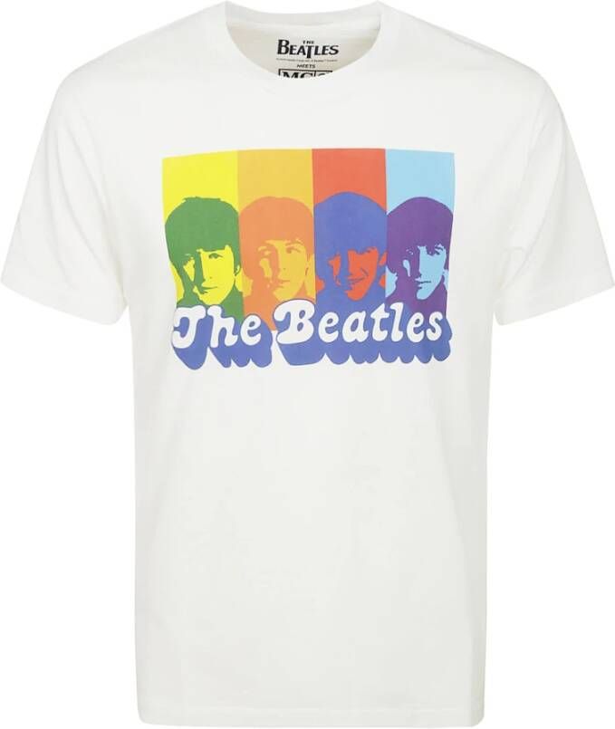 MC2 Saint Barth Wit Katoenen T-Shirt met Logo Borduursel White Heren