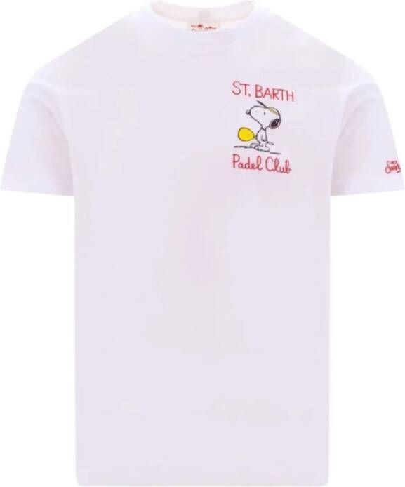 MC2 Saint Barth T-Shirt MAN Snoopy Padel White Heren