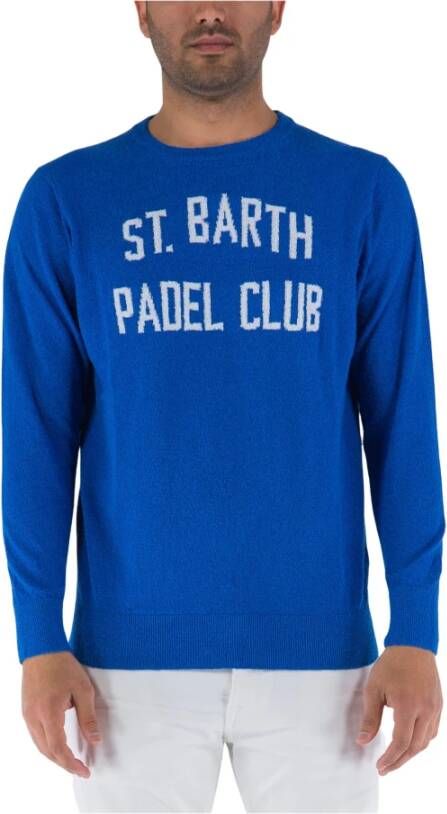 MC2 Saint Barth Trui met ronde hals Blauw Heren