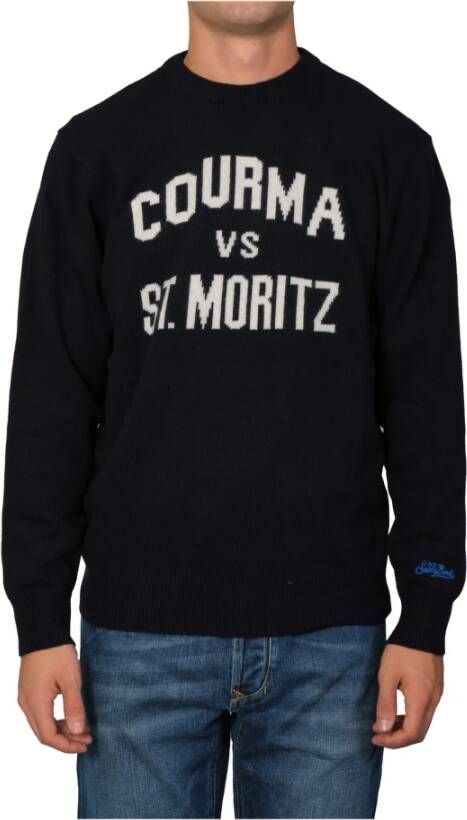 MC2 Saint Barth Trui met ronde hals Blauw Heren