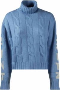 MC2 Saint Barth Turtleneck Braided Sweater Blauw Dames