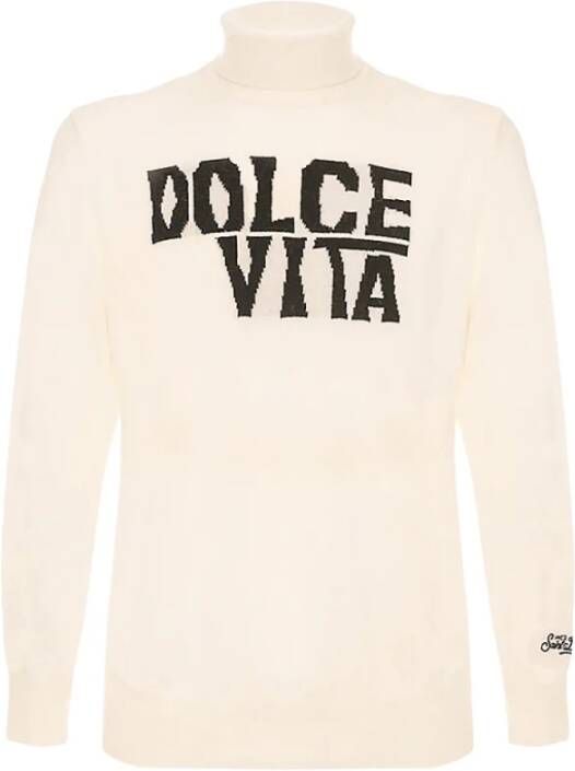 MC2 Saint Barth Saint Barth Dolcevita Trui Beige Heren