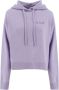 MC2 Saint Barth Cropped Meg Sweatshirt met Lila Borduursel Purple Dames - Thumbnail 1