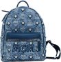 MCM Blauwe Denim Mini Rugzak Stijlvol Accessoire Blue Dames - Thumbnail 1
