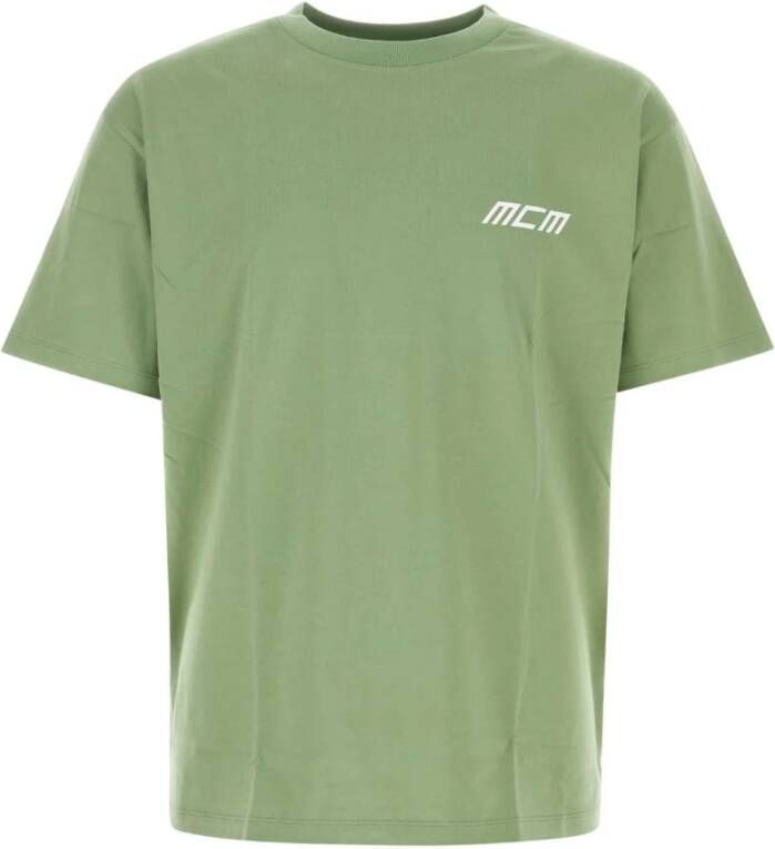 MCM Groen Katoenen Oversized T-Shirt Casual Stijl Groen Heren