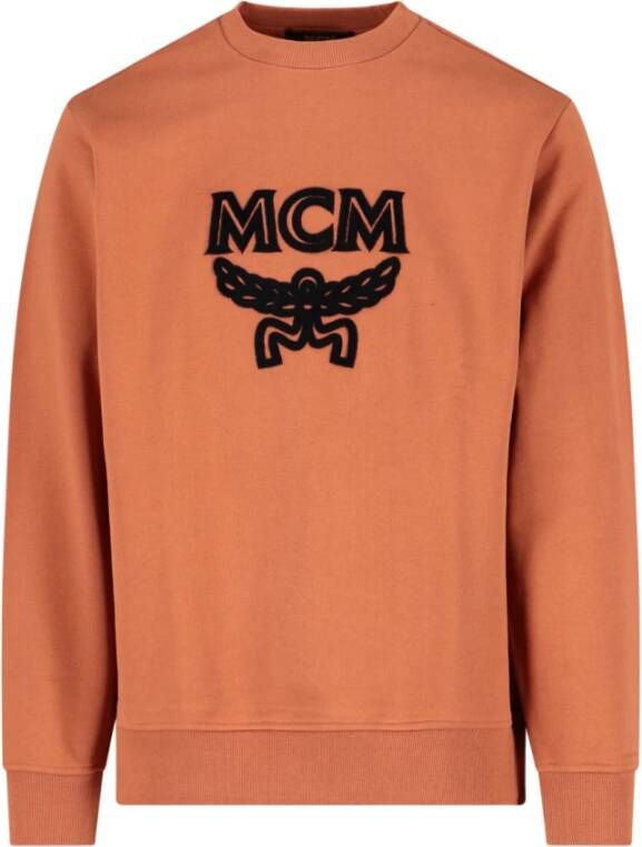 MCM Karamel katoenen sweatshirt Oranje Heren