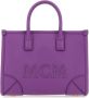 MCM Lichtpaarse Leren Mini München Handtas Purple Dames - Thumbnail 1