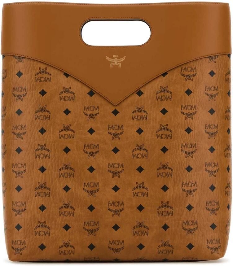 MCM Diamanten Tote Tas in Visetos Leder Mix Brown Unisex