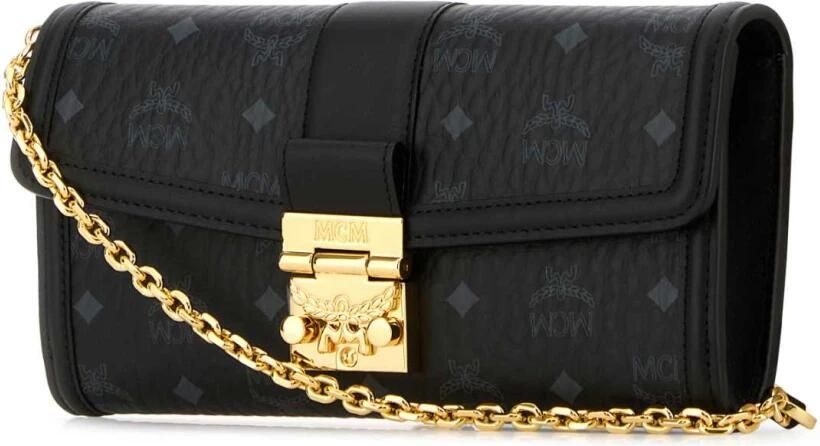 MCM Tracy portemonnee met kettingriem in Visetos Black Dames - Foto 7