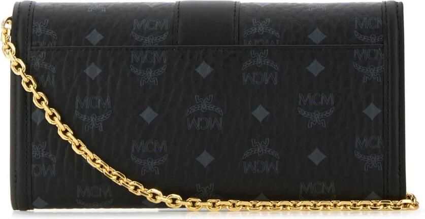 MCM Tracy portemonnee met kettingriem in Visetos Black Dames - Foto 8