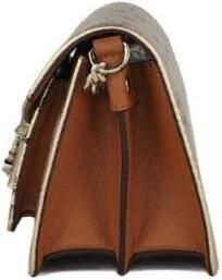 MCM Handtas Gold Diamond Logo lederen Mini Flap Lock Crossbody handtas - Foto 3