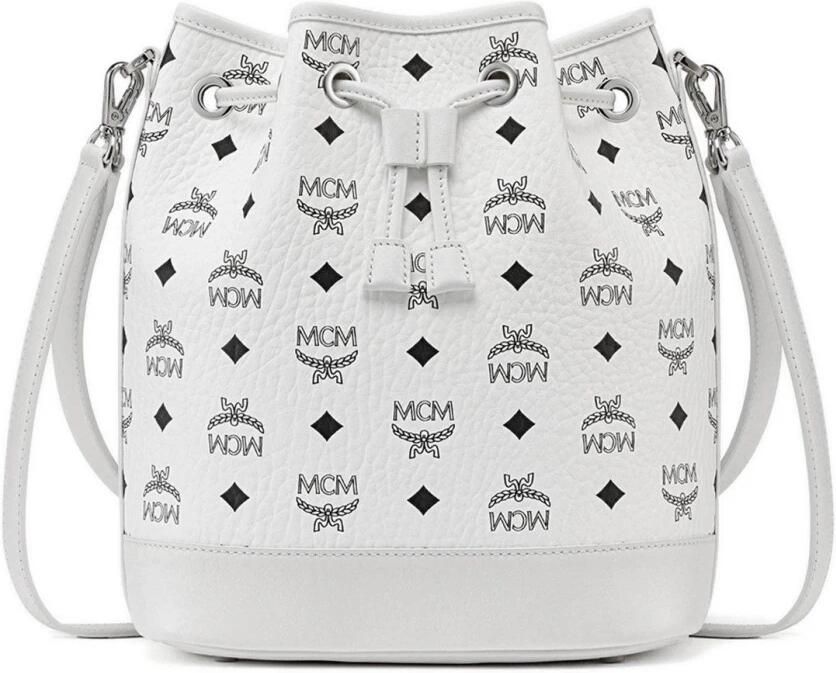 MCM Dessau trekkoordtas in Visetos White Dames - Foto 4
