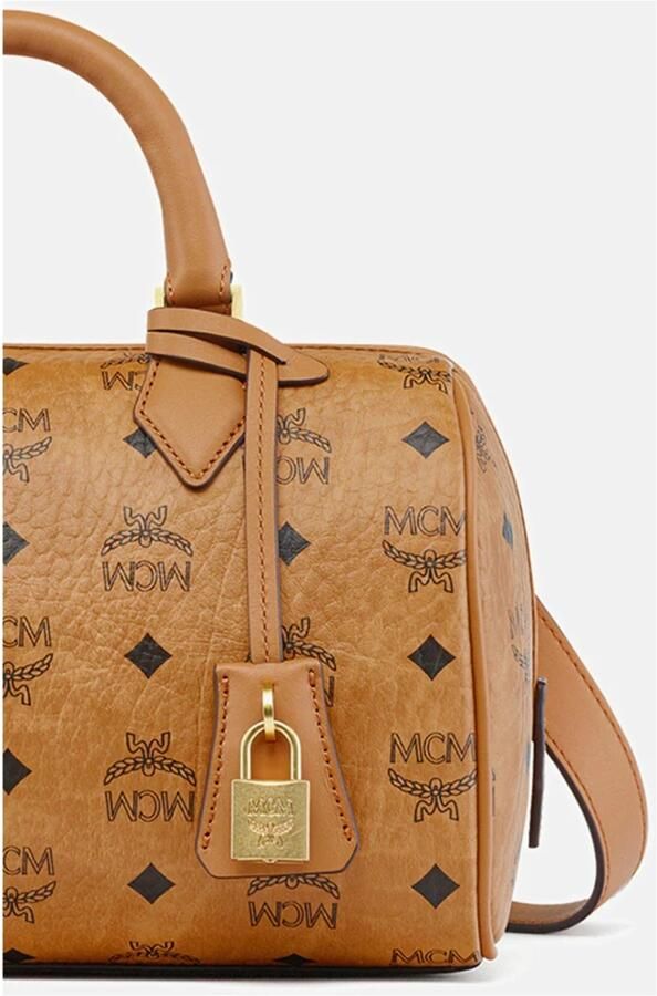 MCM Ella Boston Handtas met Buisvormige Handvatten Brown Dames - Foto 3