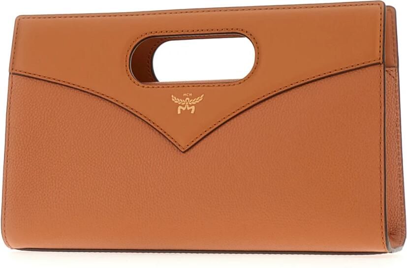 MCM Crossbody bags Diamond Leather Diamant Crossbody Small in bruin - Foto 5