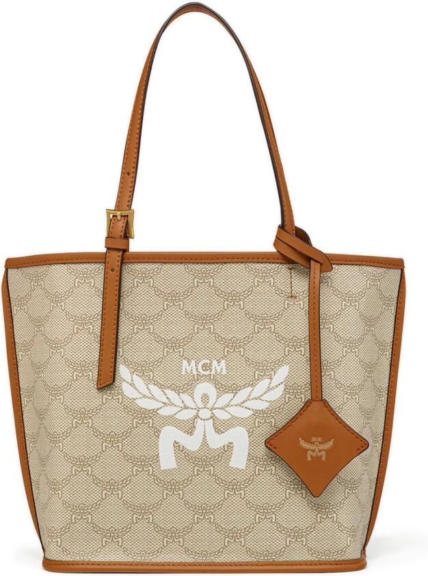 MCM Canvas Schoudertas met Charme Detail Brown Dames