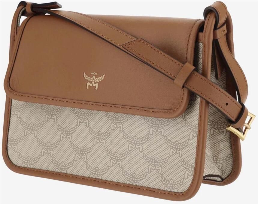 MCM Stijlvolle Schoudertas met Magneetsluiting Brown Dames - Foto 4