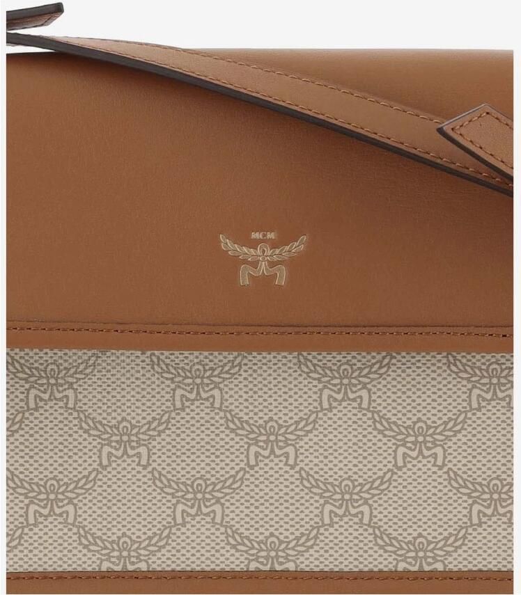 MCM Stijlvolle Schoudertas met Magneetsluiting Brown Dames - Foto 3