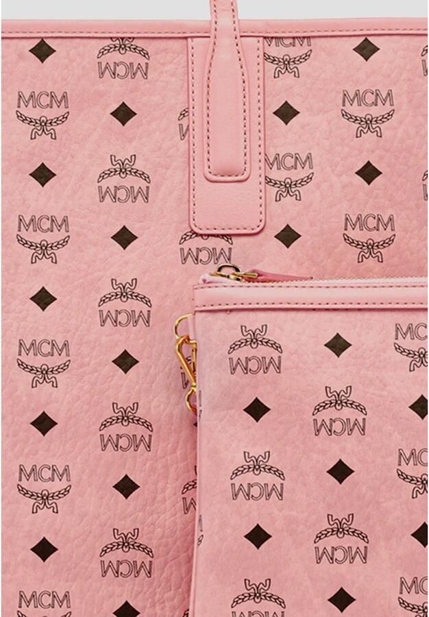 MCM Shoppers Liz Vi Shopper Lrg Pz in poeder roze - Foto 4