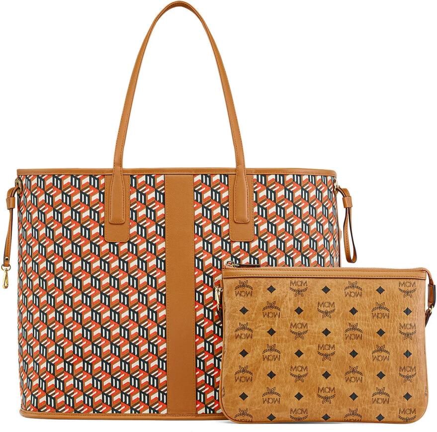 MCM Shoppers Liz Vi Shopper Lrg Co One Size in cognac - Foto 4