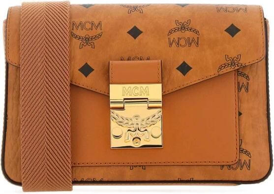 MCM Tracy Schoudertas in Visetos Brown Dames - Foto 8