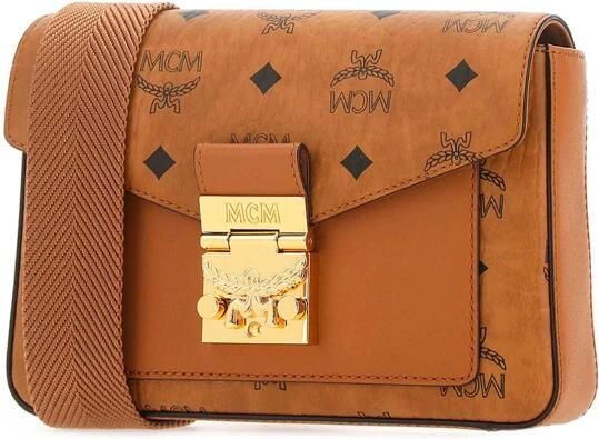 MCM Tracy Schoudertas in Visetos Brown Dames - Foto 7