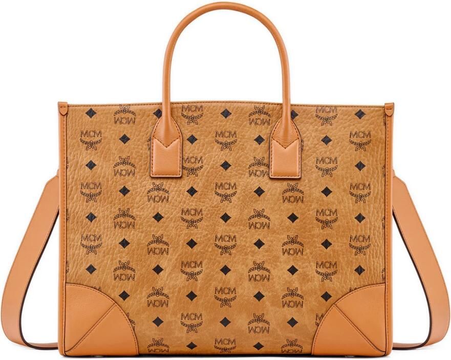 MCM Totes & shoppers Munchen Visetos Tote Large in cognac