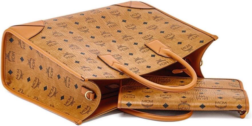MCM Totes & shoppers Munchen Visetos Tote Large in cognac - Foto 3