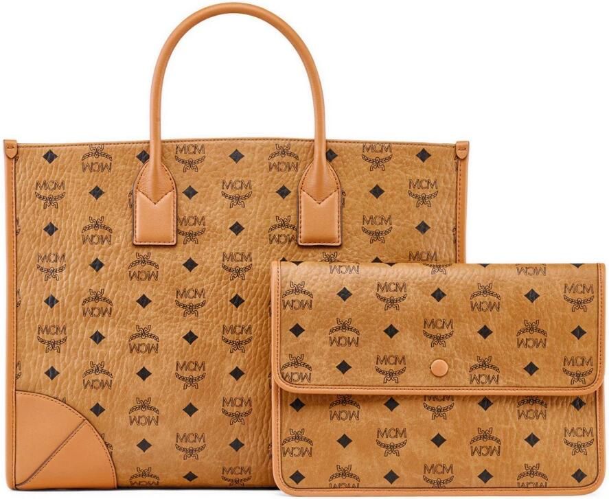 MCM Totes & shoppers Munchen Visetos Tote Large in cognac - Foto 2