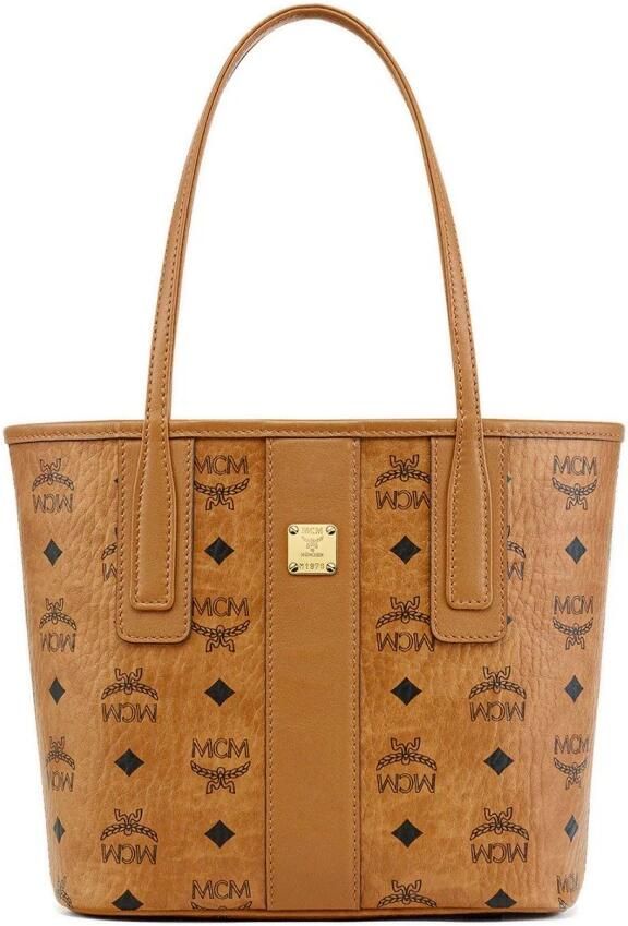 MCM Shoppers Liz Vi Shopper Mini Cognac in cognac