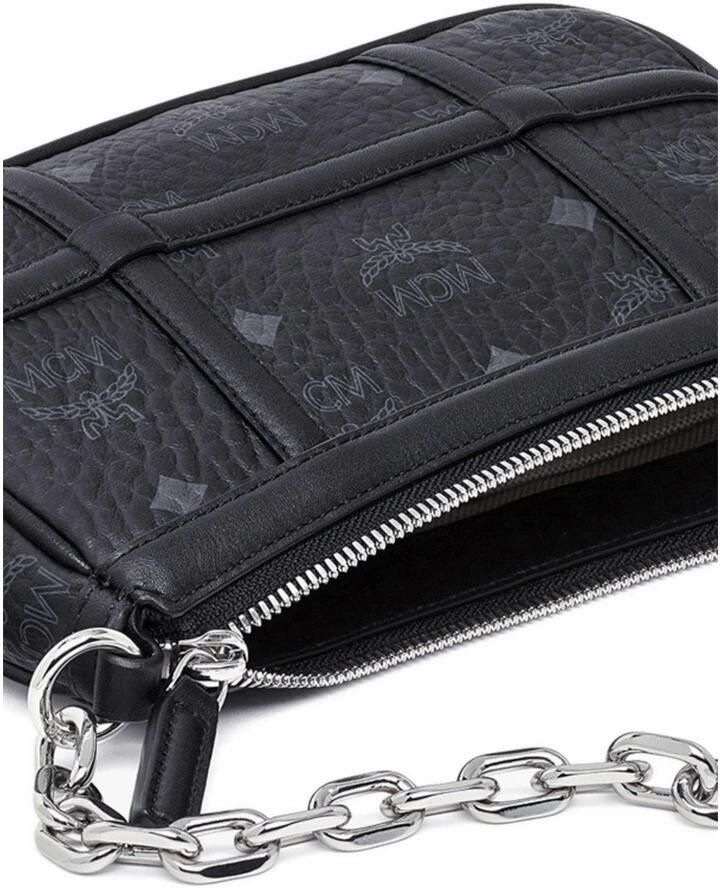 MCM Schoudertas in Visetos Black Dames