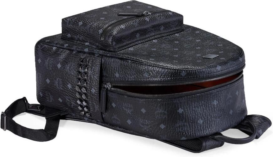 MCM Stark rugzak in Visetos met zijstuds Black Unisex - Foto 3