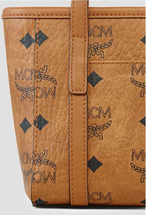 MCM Toni Shopper met bovenrits in Visetos Brown Dames - Foto 3