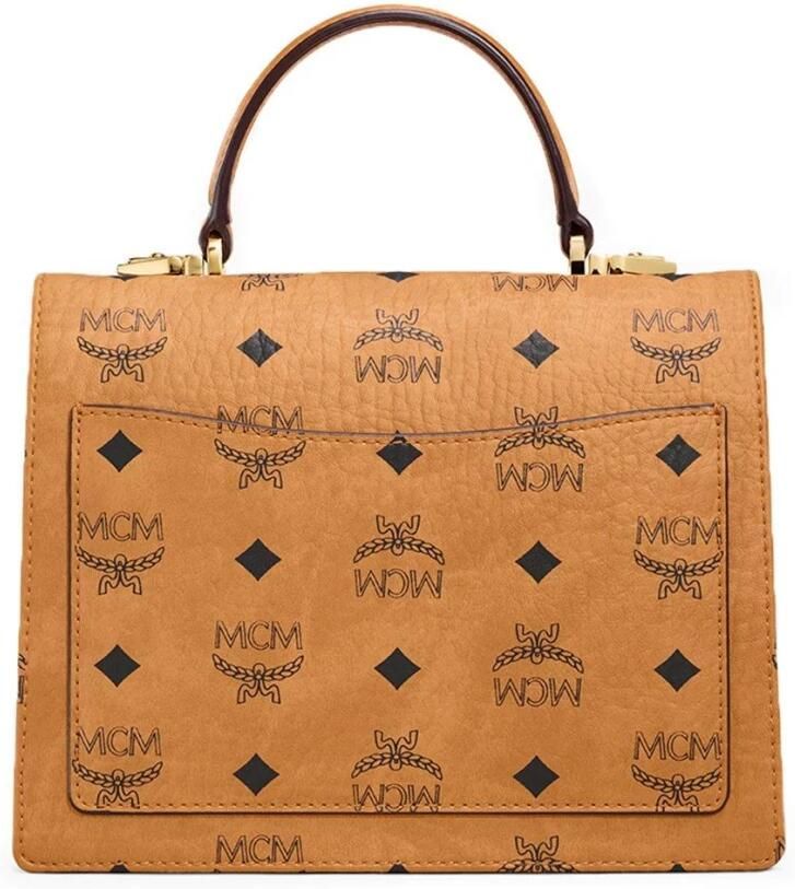 MCM Satchels Tracy Vi Satchel Sml Co One Size in cognac - Foto 6